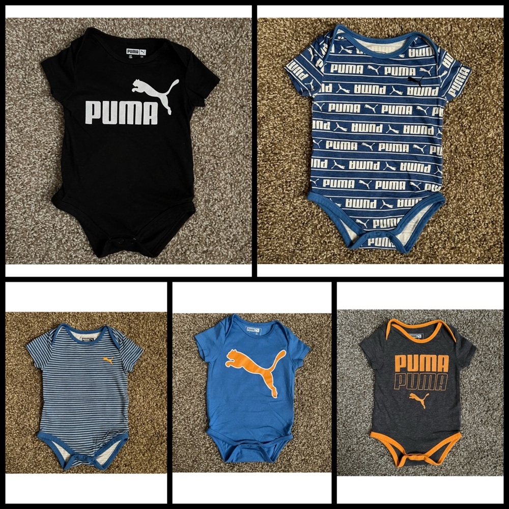 Puma Onesies Bundle Size 12 Months